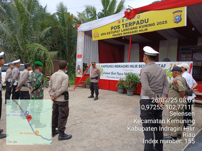 Menjadi Daerah Perbatasan, Polsek Kemuning Siaga Operasi Ketupat