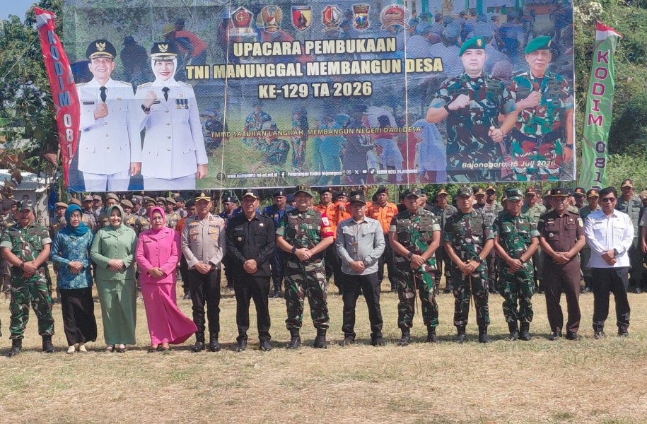 TMMD 129 Bojonegoro Perkuat Pembangunan Infrastruktur Perdesaan