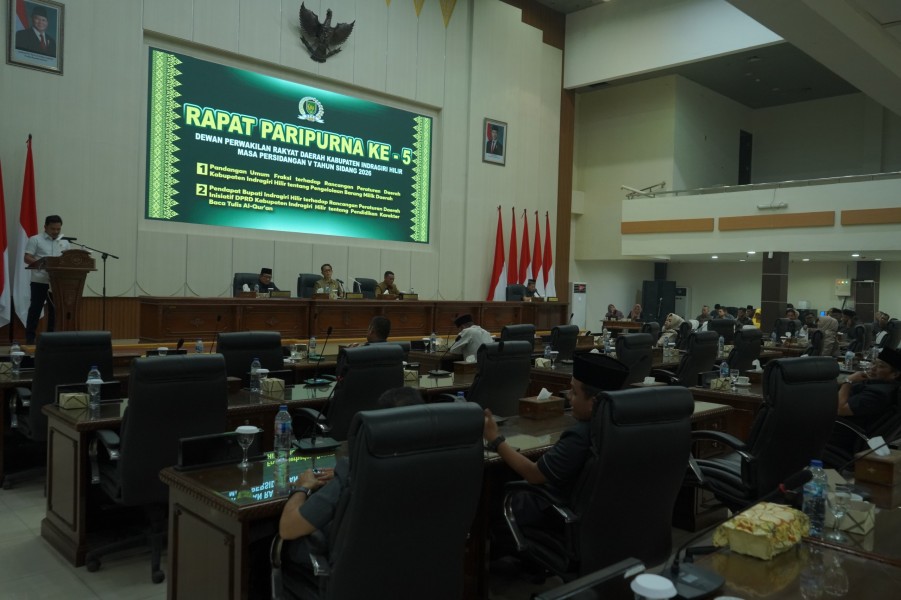 Bupati Inhil hadiri Rapat Paripurna DPRD ke 4 Tahun 2026 “Sampaikan LKPJ Tahun 2025