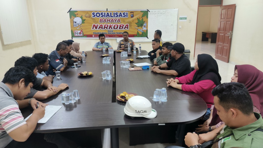 Polsek Tempuling Gelar Sosialisasi Bahaya Narkoba di Lingkungan Perusahaan