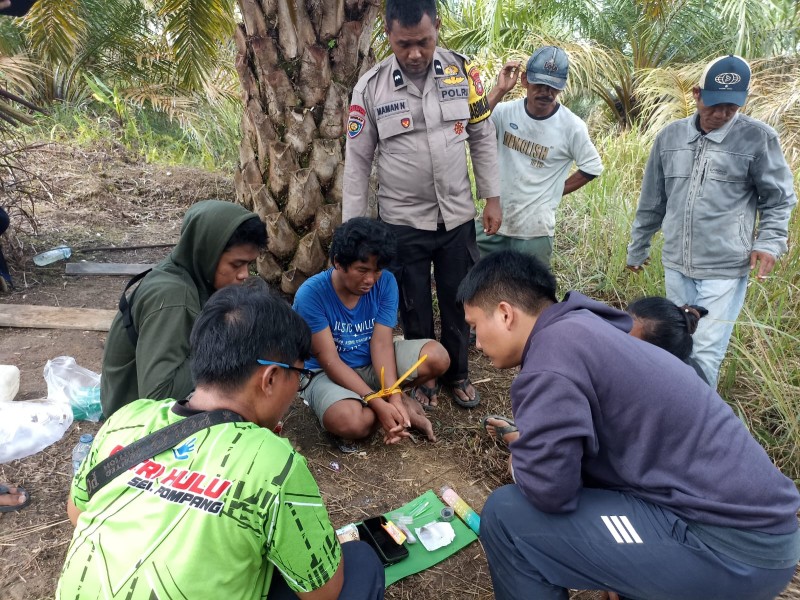 Narkoba di Pedalaman Inhu, Polsek Batang Cenaku Ringkus Pria di Desa Anak Talang