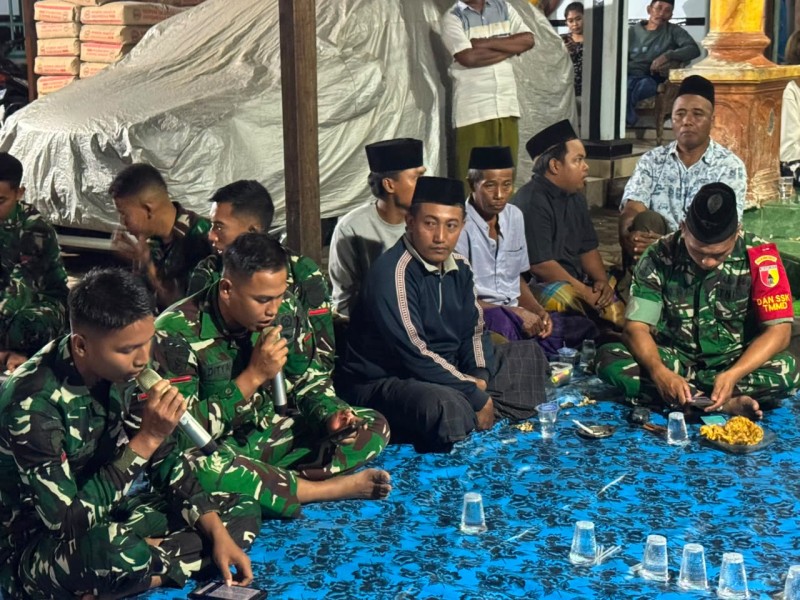 Satgas TMMD Hadiri Tasyakuran Warga, Perkuat Kebersamaan dan Kemanunggalan TNI dengan Rakyat