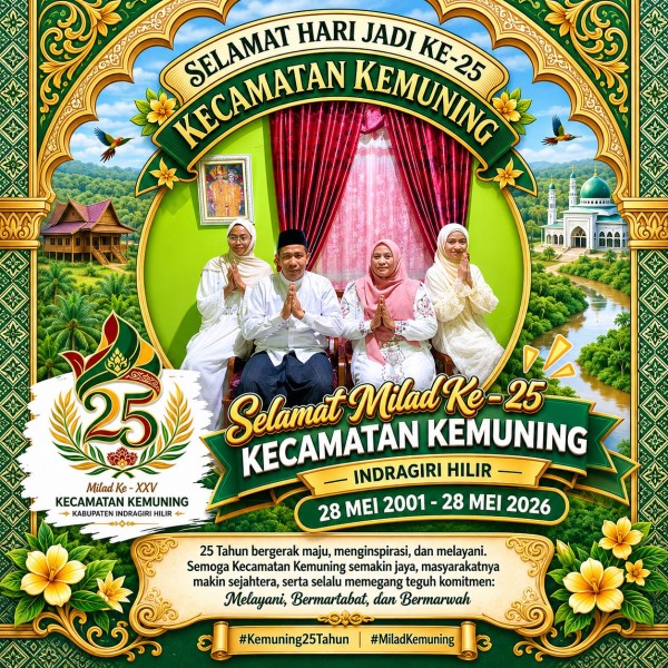 Kades Limau Manis Hermansyah Ucapkan Selamat Milad ke-25 Kecamatan Kemuning