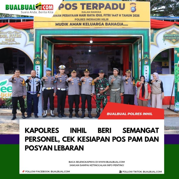 Pengecekan Pos Pengamanan, Langkah Kapolres Inhil Pastikan Keamanan Idul Fitri 2026