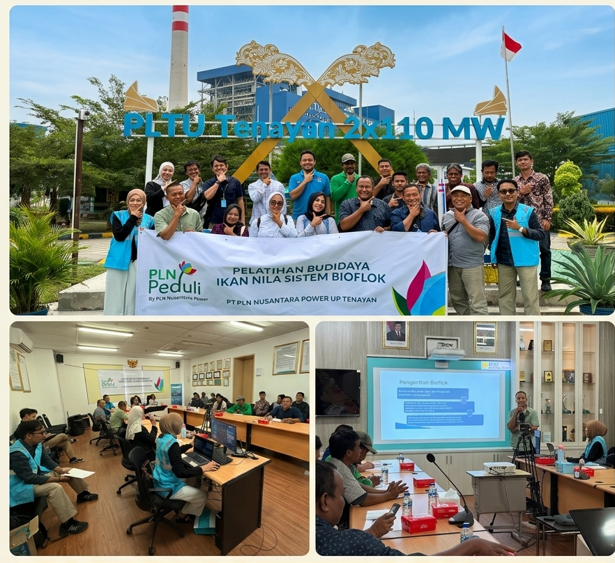 Sambut HUT ke 81 RI PLN NP UP Tenayan Kembali Gelar Pelatihan Budidaya Nila Sistem Bioflok Untuk Tingkatkan Kemandirian Ekonomi Warga
