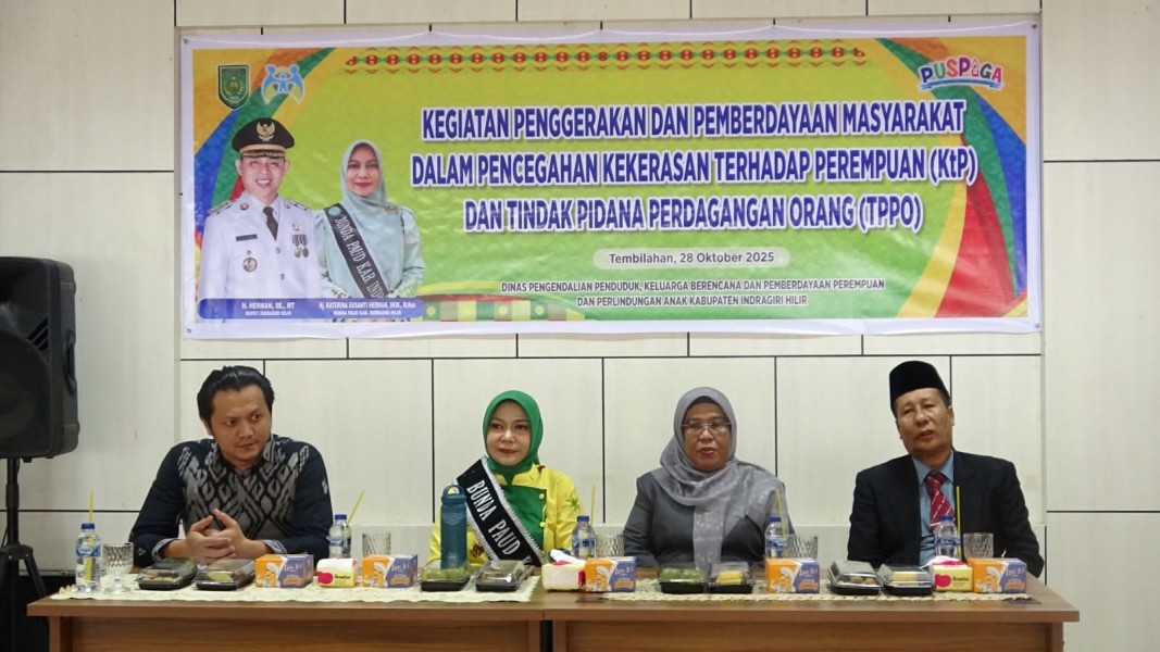 Bunda PAUD Inhil Hj. Katerina Susanti Tegaskan Komitmen Cegah Kekerasan terhadap Perempuan dan Anak