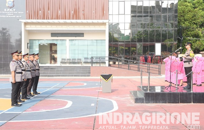 Polres Inhil Sertijab Kabag Log, Kasat Binmas dan Dua Kapolsek
