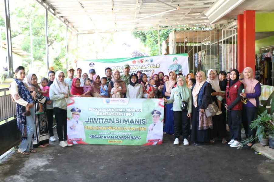 Satgas TMMD Ke-128 Dukung Program Membangun Negeri Dimulai Dari Desa Melalui Kegiatan Non Fisik di Kecamatan Maron.