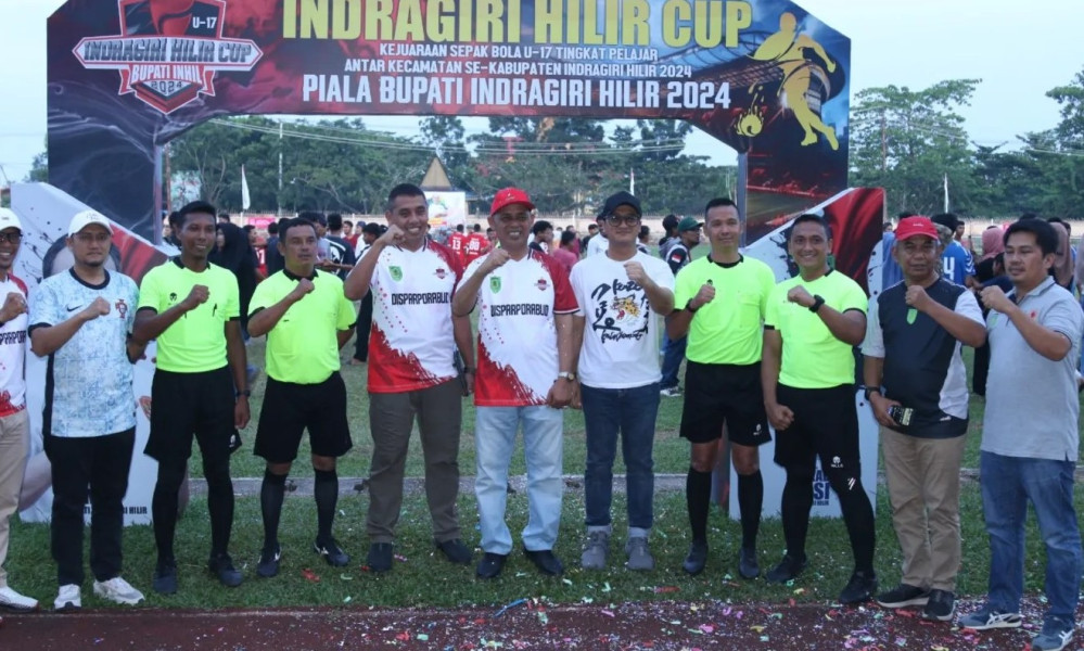 Pj Bupati Inhil Tutup Turnamen Sepakbola U-17 Inhil Cup 2024