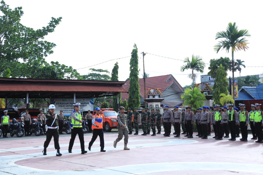 Polres Indragiri Hilir Gelar Apel Pasukan Operasi Terpusat Lilin Lancang Kuning Tahun 2025