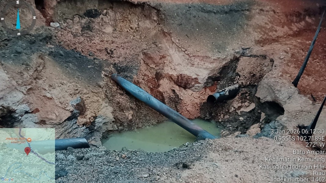 Arus Lalu Lintas Pekanbaru - Jambi Kembali Normal, Polres Inhil Dirikan Posko Pantau Kebocoran Gas