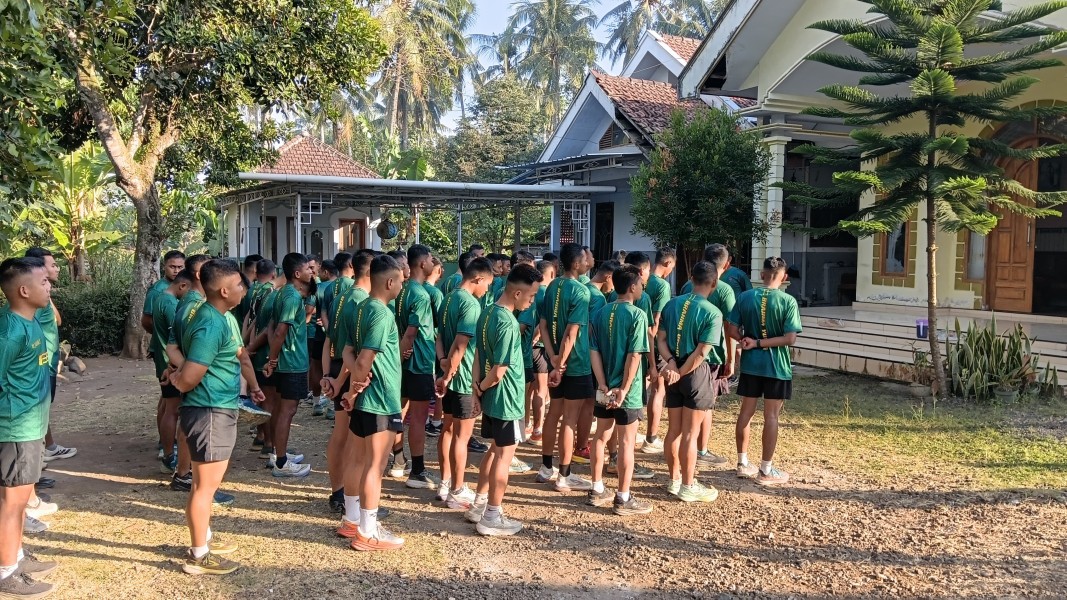 Satgas TMMD Awali Hari dengan Apel dan Lari Pagi, Siap Maksimalkan Pembangunan untuk Masyarakat
