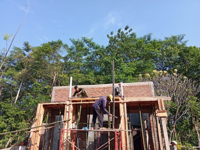 Progres 70 Persen, Satgas TMMD Ke-128 Pastikan Pembangunan Musholla Baiturrohim di Dusun Leduk Selesai Tepat Waktu