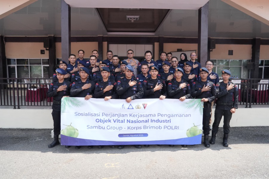 Sambu Group dan Brimob Polri Sosialisasi PKS Pengamanan OVNI di Jambi