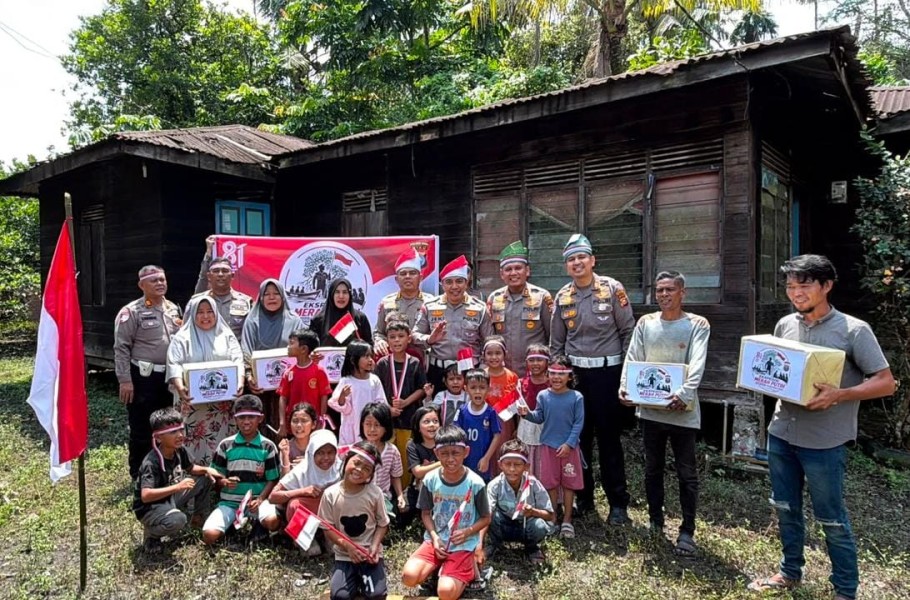 Dari Nunusan untuk Indonesia, Tim Ekspedisi Presisi Polda Riau Galang Semangat Kemerdekaan