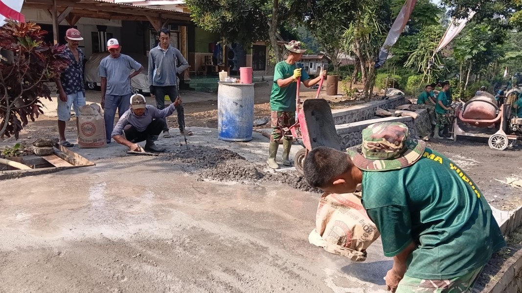 Percepatan Rabat Beton TMMD ke-129 Terus Dilanjutkan, Dukung Akses Masyarakat