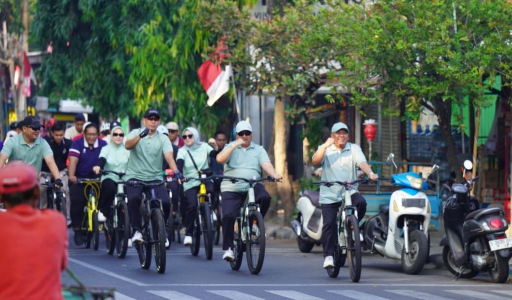 Dandim 0814/Jombang Hadiri Sepeda Sehat Bersama Forkopimda Sambut HUT RI Ke-81