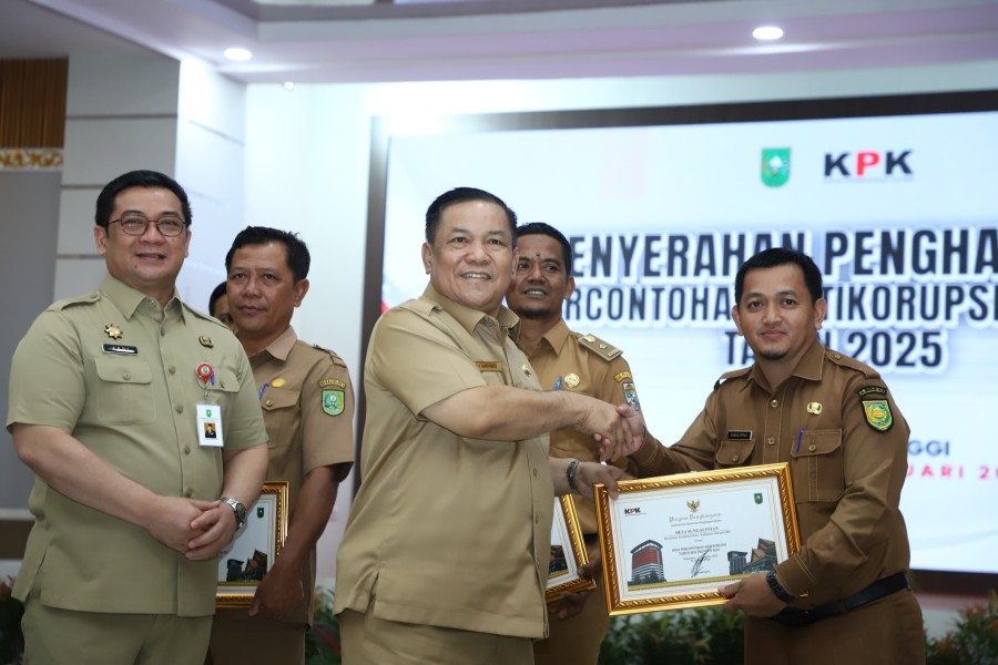 Sungai Intan Raih Penghargaan Desa Percontohan Antikorupsi Provinsi Riau Tahun 2025, Bupati Inhil Beri Apresiasi