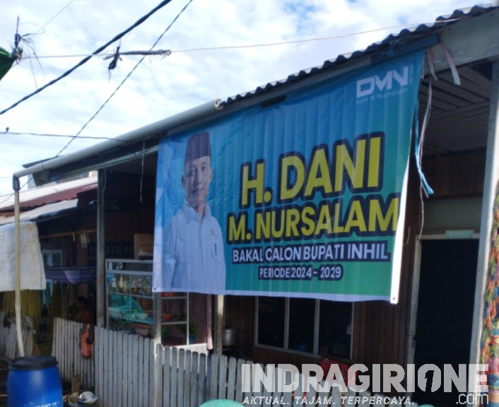Sosialisasi Bakal Calon Bupati Inhil, Spanduk H Dani Mengakar ke Desa Desa