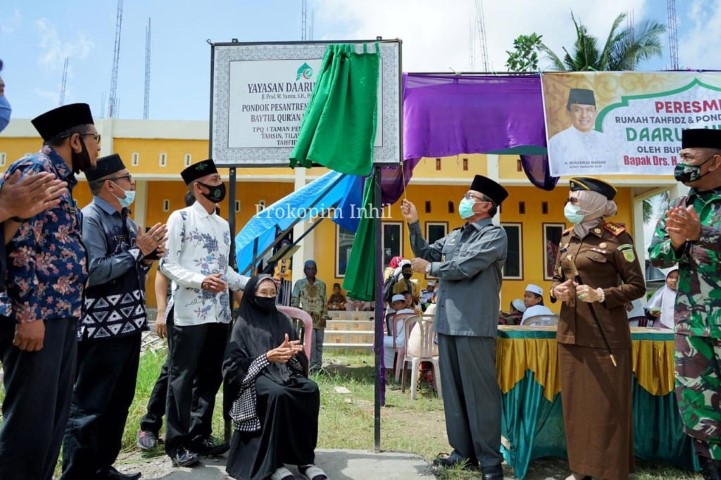 Bupati Inhil Resmikan Rumah Tahfiz dan Ponpes Daarul Hudhari Tembilahan