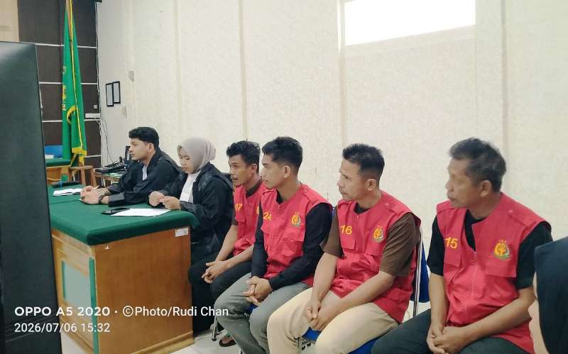 Tersangkut Perkara TPPO, Empat Calo Jadi Pesakitan di PN Bengkalis
