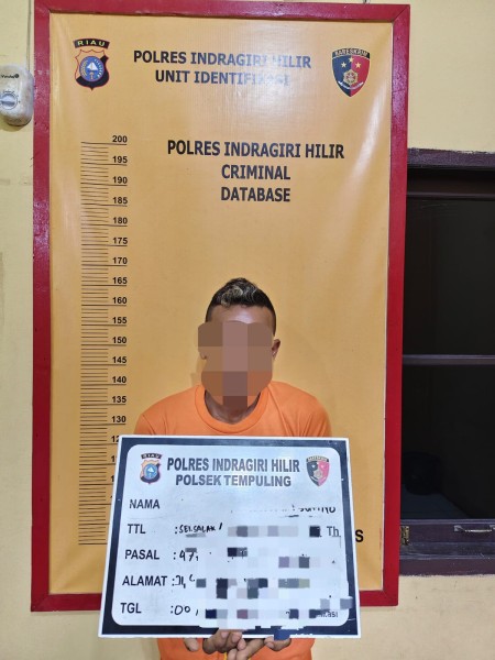 Polsek Tempuling Amankan Pelaku Spesialis Pembobol Rumah Kosong