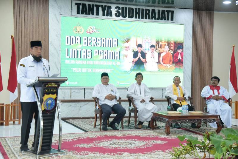Doa Lintas Agama Warnai Peringatan Hari Bhayangkara di Bengkalis, Bupati Beri Apresiasi
