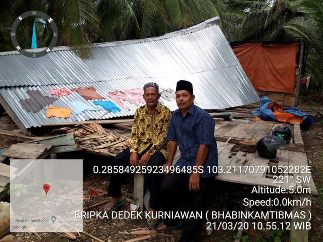 Terkena Puting Beliung di Sei Perak, Tembilahan Mari Bantu Kakek Jading