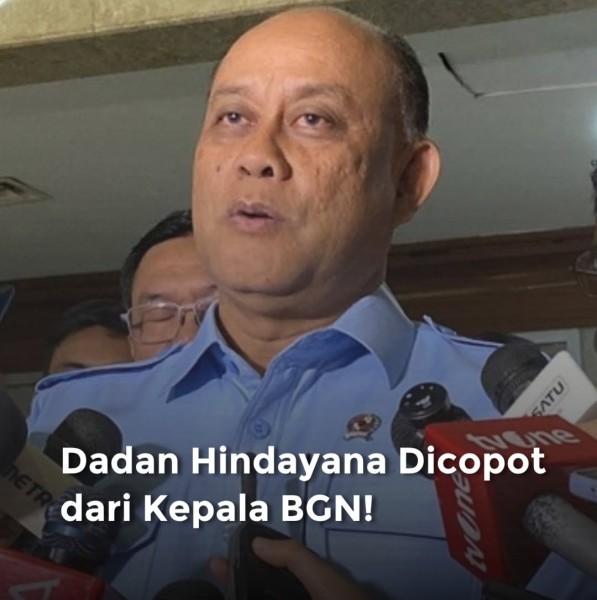 Prabowo Subianto  Copot Dadan Hindayana dari Jabatan Kepala Badan Gizi Nasional