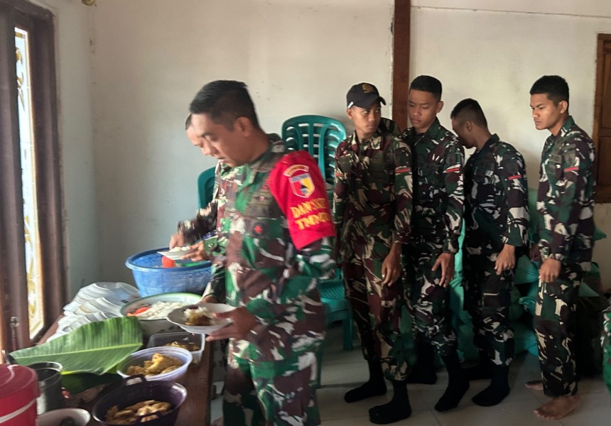 Pagi Penuh Hangat di Kesongo: Satgas TMMD 129 Bojonegoro dan Warga Santap Sarapan, Kemanunggalan Menguat
