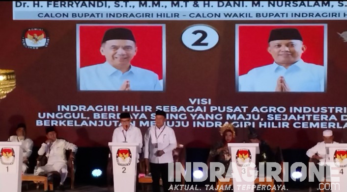 Debat Kandidat: Paslon Bupati Inhil Nomor Urut 2 Lugas dan Tepat Waktu Sampaikan Visi dan Misi