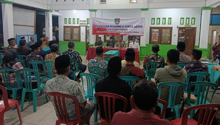Babinsa Koramil Jombang Hadiri Pelantikan Pamong Desa Sumberejo