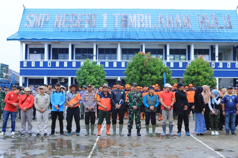 Apel Kesiapsiagaan Bencana, Instansi Lintas Sektoral Tembilahan Hulu Bergerak Bersama Hadapi Cuaca Ekstrem