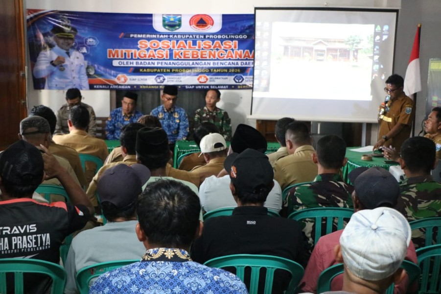 BPBD Probolinggo Gelar Sosialisasi Penanggulangan Bencana di Lokasi TMMD Ke-128 Kodim 0820/Probolinggo