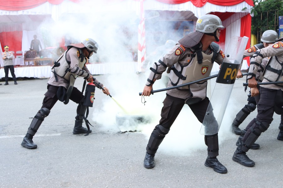 Polres Indragiri Hilir Gelar TFG, SISPAMMAKO, dan SISPAMUNRAS, Wakapolda Riau bersama Rombongan  Turun Langsung Menilai