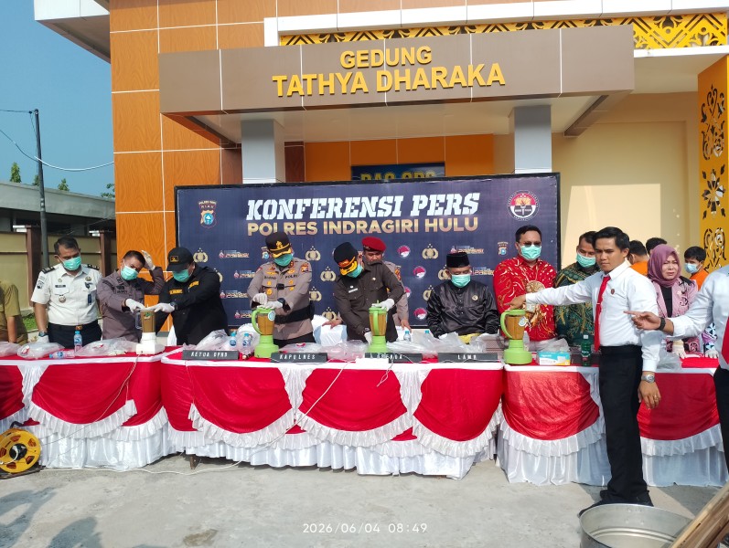 Polres Inhu Ungkap 9 Kg Sabu dan 19 Ribu Ekstasi, Terbesar Sepanjang Sejarah Satresnarkoba