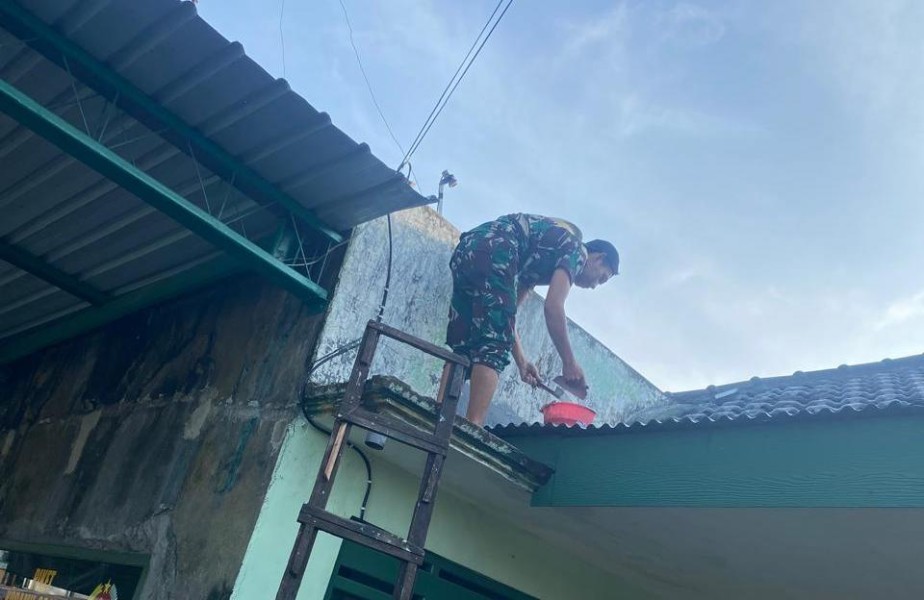 Koramil Kabuh Gelar Bersih-Bersih Pangkalan