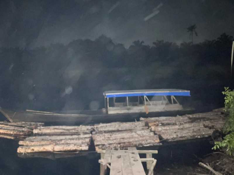Polres Bengkalis Amankan Terduga Pelaku Illegal Logging di Sungai Nibung
