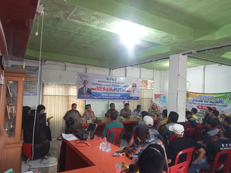 Pengurus Kopdes Merah Putih Keritang Kecamatan Kemuning Terbentuk