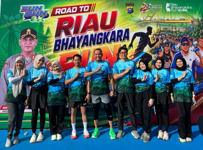 BRI Cabang Rengat Dukung Fun Run 8K Polres Inhu Sambut Hari Bhayangkara ke-80