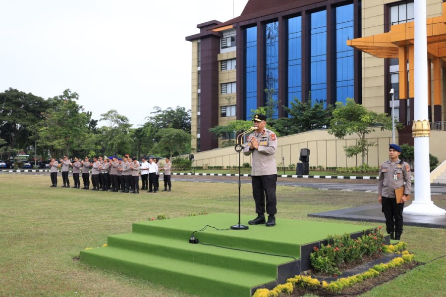Apel Terakhir Wakapolda Riau, Brigjen Jossy Sampaikan Pesan Perpisahan
