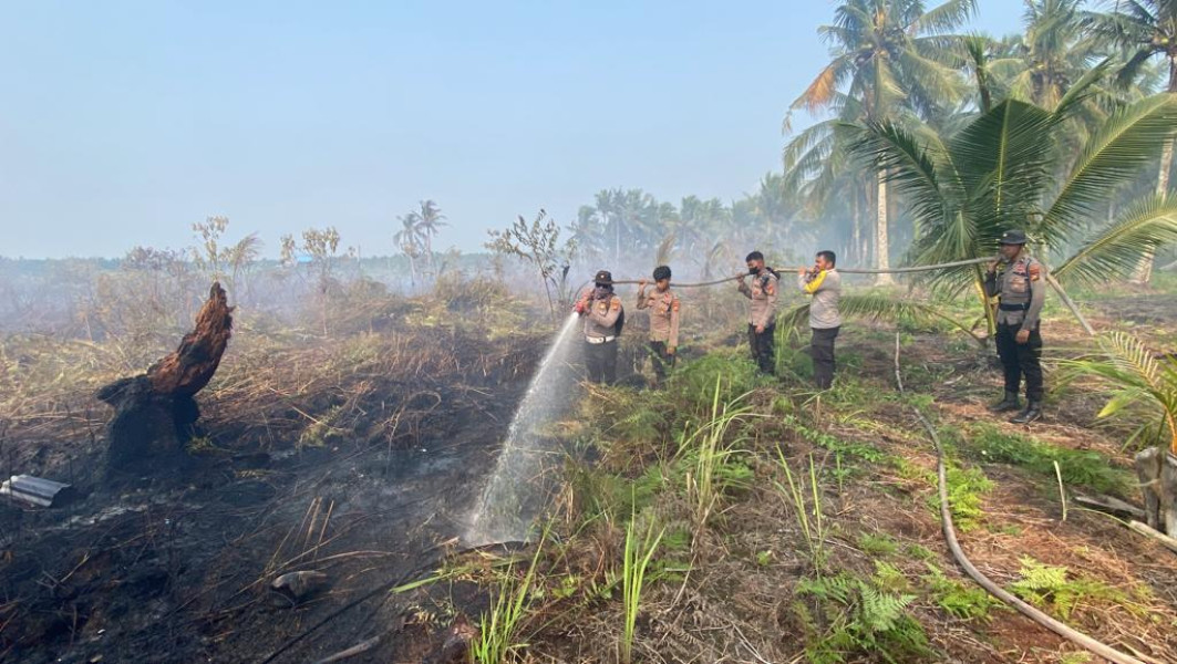Kapolres Inhil: Pelaku Pembakar Lahan Dihukum Penjara 10 Tahun dan Denda 10 Milyar