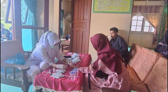 UPT Puskesmas Sungai Piring Gelar Penyuluhan Kesehatan Reproduksi, Scrining Imunisasi TT dan Injeksi TT Catin, Pemeriksaan HIV dan Sifilis Bagi Catin