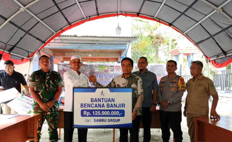 Sambu Group Berikan Bantuan untuk Bencana Banjir di Inhil