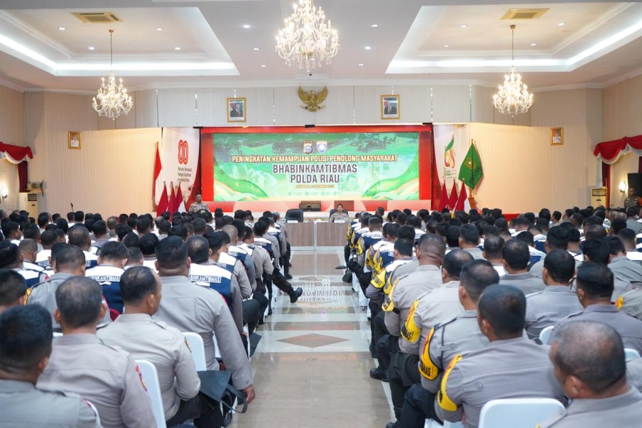 500 Bhabinkamtibmas Polda Riau Ikuti Pelatihan Peningkatan Kemampuan Polisi Penolong