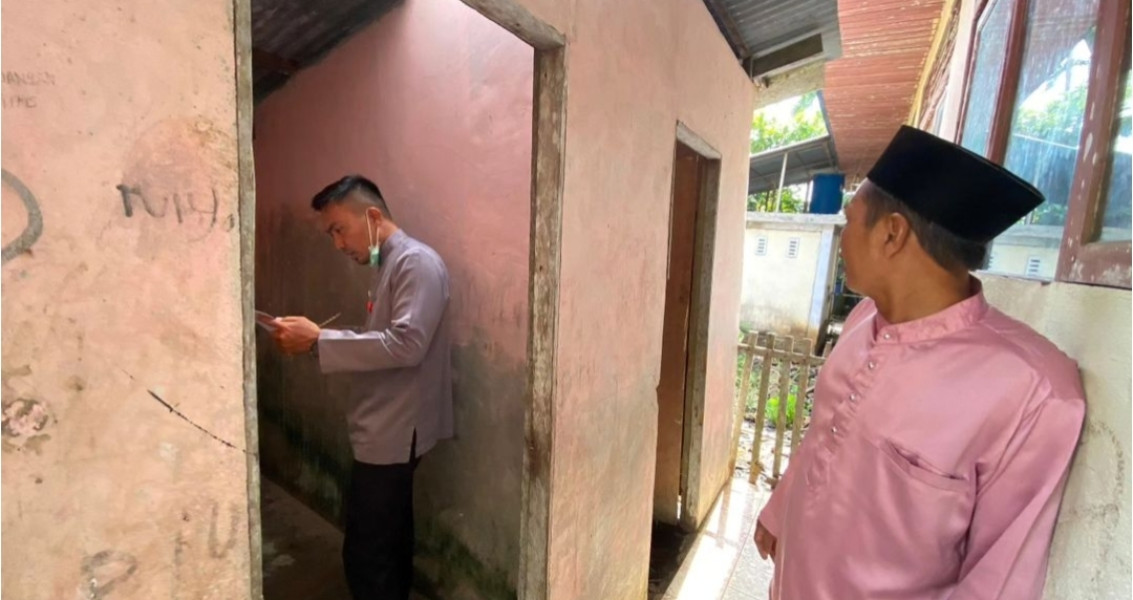 Dinkes inhil Melalui Puskesmas Sungai piring melaksanakan Inspeksi Kesehatan Lingkungan  di Sekolah
