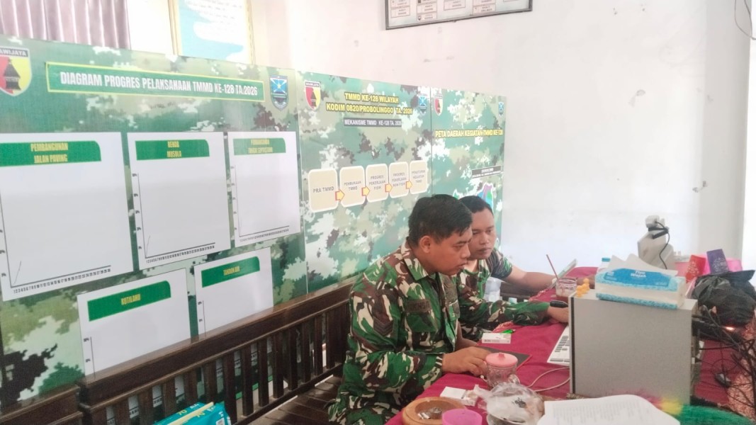 Progres TMMD Ke-128 di Desa Brabe Capai Tahap Signifikan, Kodim 0820 Probolinggo Sampaikan Laporan