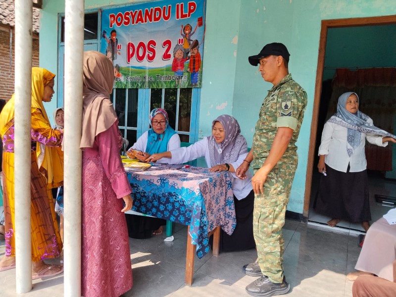 Serka Khoirul Anam Bersinergi Melalui Posyandu di Desa Sentul