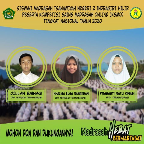 Semangat!! Puluhan Peserta Didik Madrasah di Inhil Ikuti KSMO Nasional, Berikut Daftar Sekolahnya