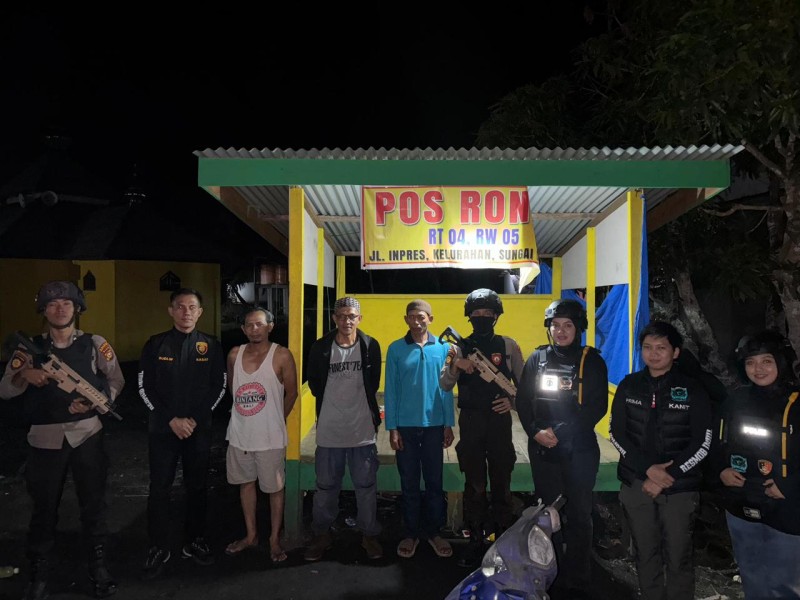 TIM RAGA Polres Indragiri Hilir Gelar Patroli Gabungan, Situasi Kamtibmas Terpantau Kondusif
